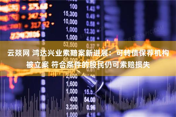 云燚网 鸿达兴业索赔案新进展：可转债保荐机构被立案 符合条件的股民仍可索赔损失